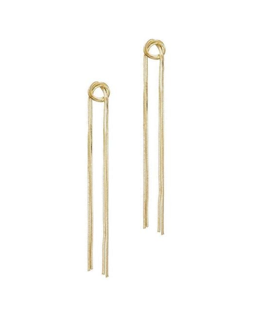 Adornia White 14K Plated Slinky Rope Chain Sweeper Earrings