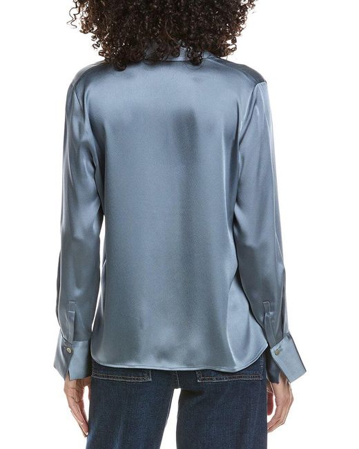 Vince Blue Pullover Polo Shirt