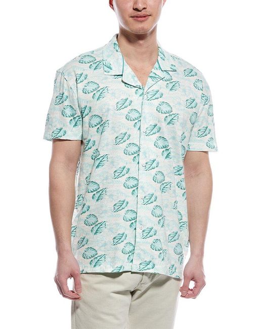 Report Collection Blue Woven Shirt for men