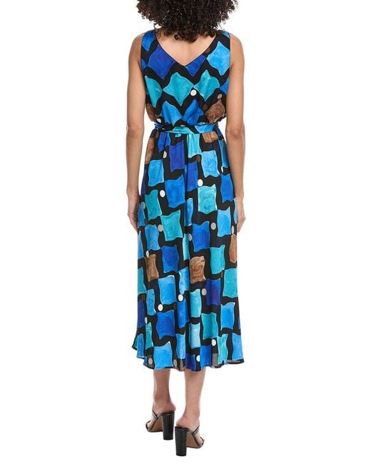 NIC+ZOE Blue Petite Sea Glass Bianca Dress