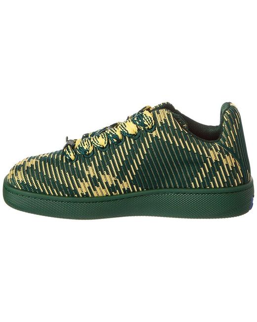 Burberry Green Check Knit Box Sneaker for men
