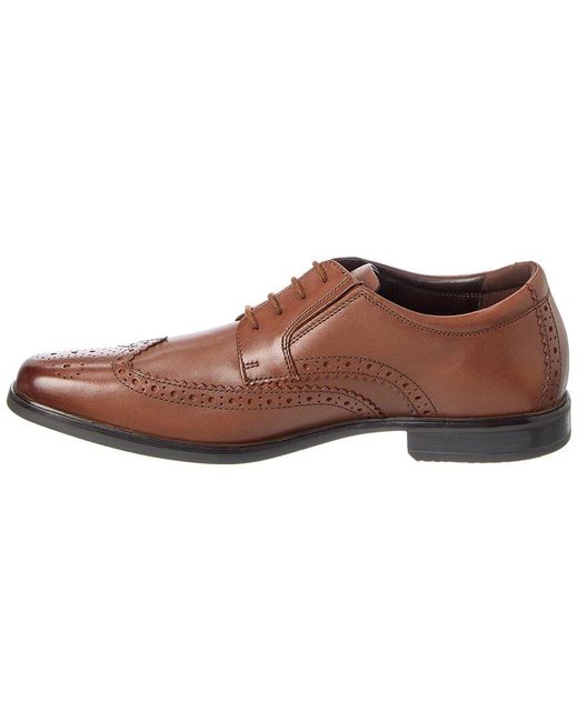 Clarks Brown Howard Wing Leather Oxford for men
