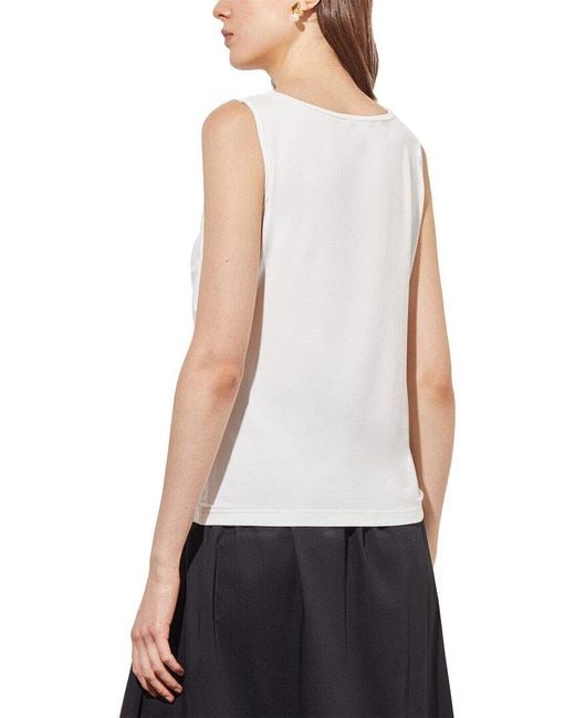 Ming Wang White Front Drape Cami