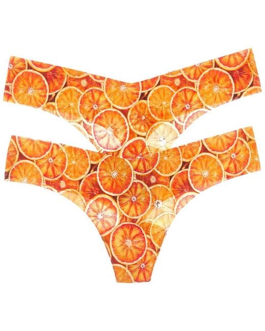 Commando Orange Set Of 2 Classic Print Thong
