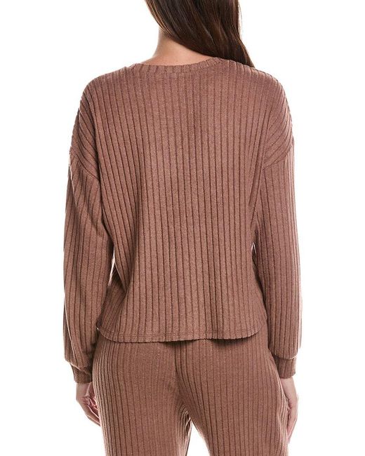 Z Supply Brown Daydream Rib Top