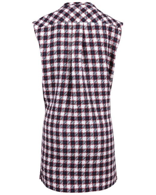 Gucci Purple Check Tweed Tunic Dress