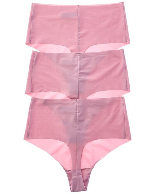 Wacoal Pink B.Tempt'D By 3Pk B.Bare Hi-Waist Thong