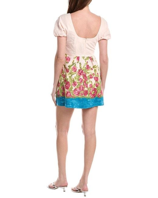 Max Mara Blue Ebbro Linen-blend Dress