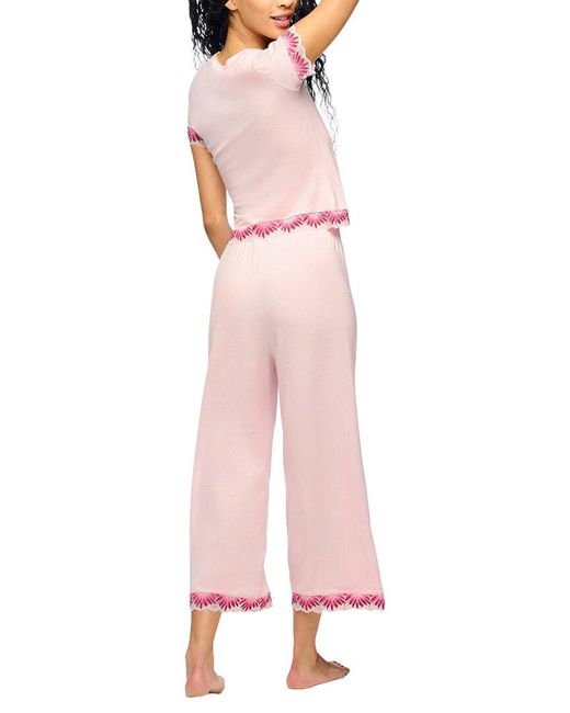 Cosabella Pink Amalia Cropped Pajama Pant