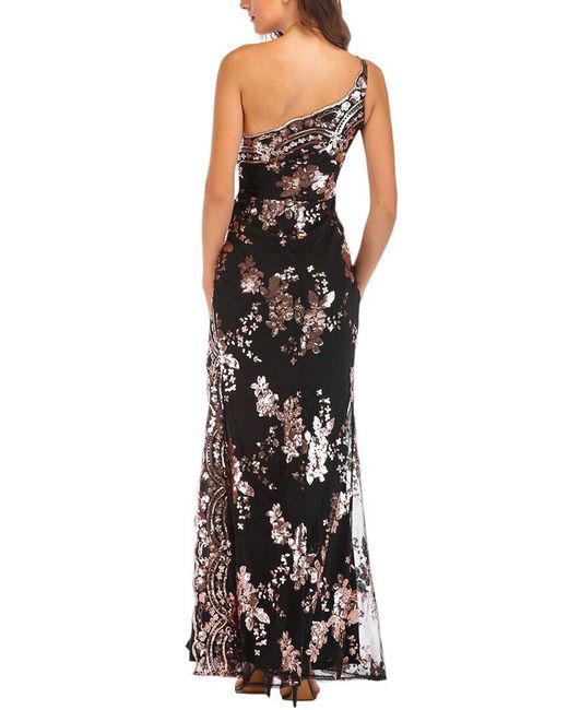 AMINA GLAM Black Maxi Dress