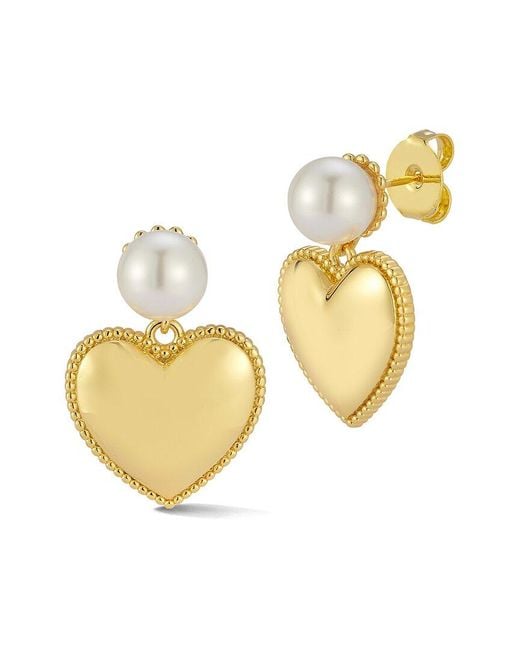 Sphera Milano Metallic 18K Plated Heart Drop Earrings