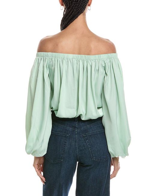Susana Monaco Green Matte Satin Bodysuit