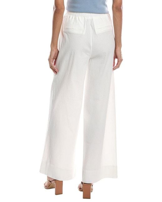 Bernardo White Panel Seamed Pull-On Pant