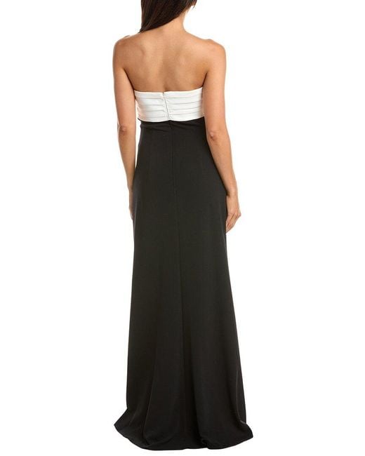 Tadashi Shoji Black Kaliko Twist Bow Gown