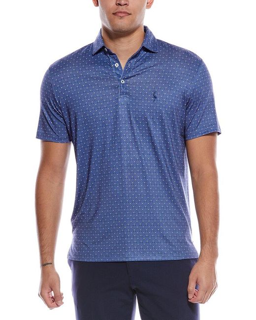 Tailorbyrd Blue Golf Clubs Performance Polo Shirt for men