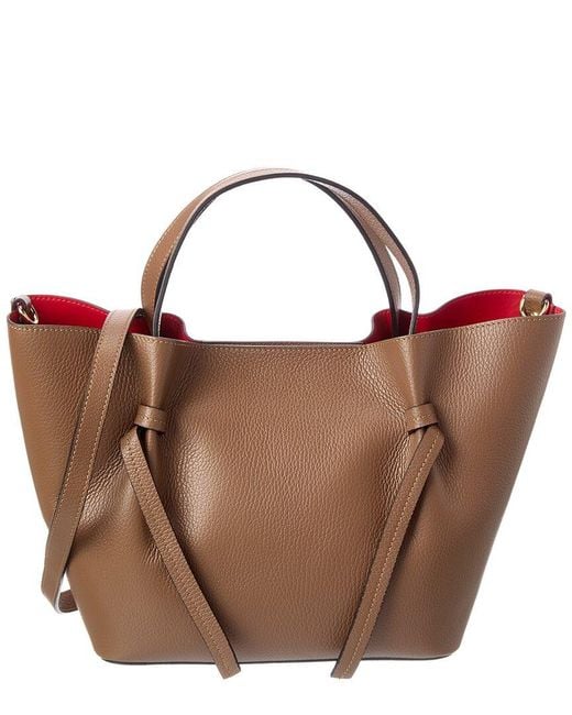 Isabella Rossetti Brown Emma27 Leather Tote