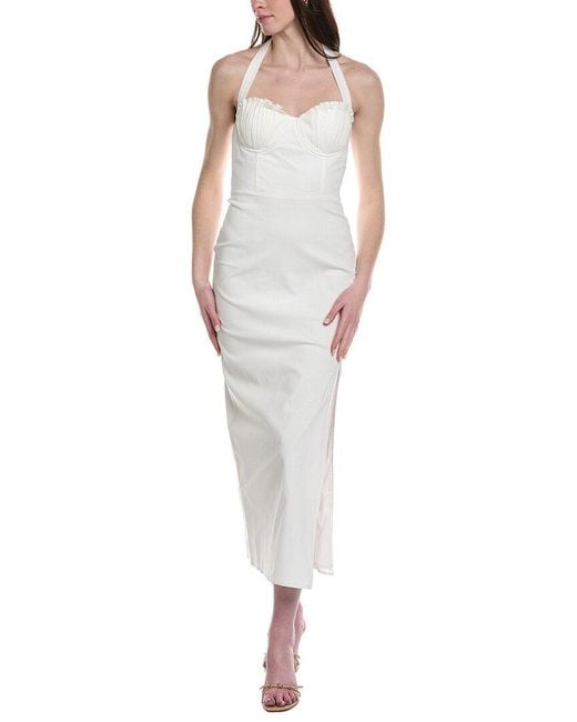 Line & Dot White Fable Maxi Dress