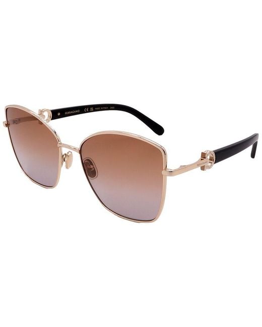 Ferragamo Natural Sf312Sr 60Mm Sunglasses