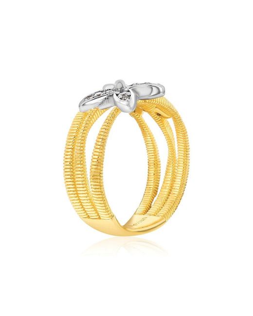 Suzy Levian CZ Jewelry White Suzy Levian Golden Helix Cz Ring