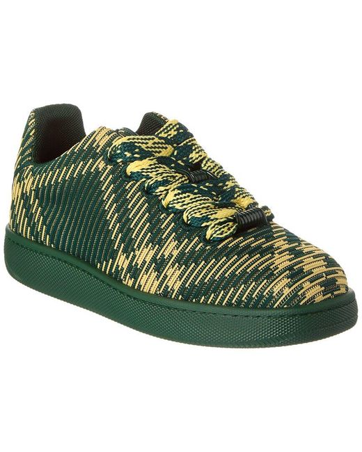 Burberry Green Check Knit Box Sneaker for men
