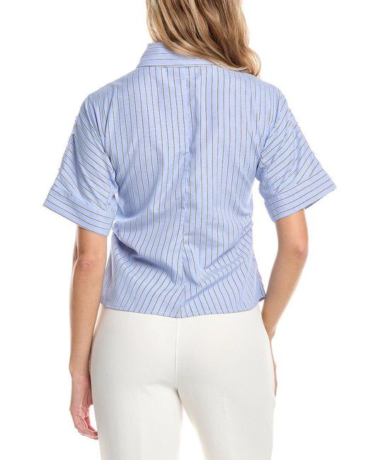 Gracia Blue Stripe Blouse