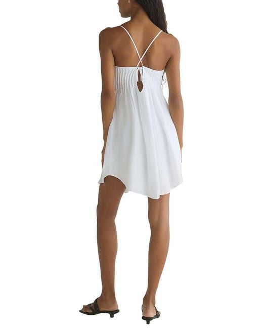 Bella Dahl White Flowy Pintuck Dress
