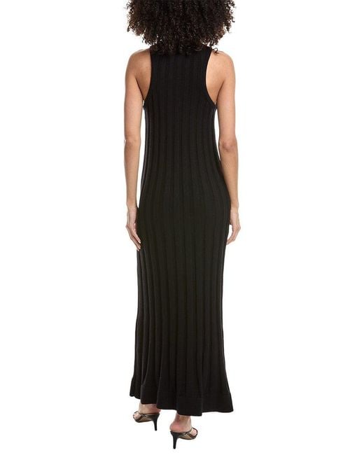 3.1 Phillip Lim Black Traveling Rib Mock Neck Sleeveless Dress
