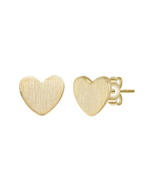 Genevive Jewelry White Rachel Glauber 14K Plated Stud Earrings