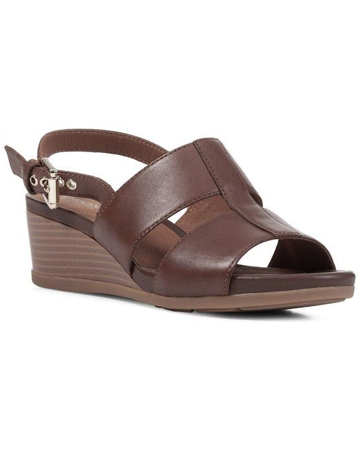 Geox Brown Mary Karmen A Leather Sandal