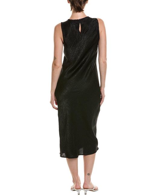 Michael Stars Black Seema Bias Tank Midi Dress