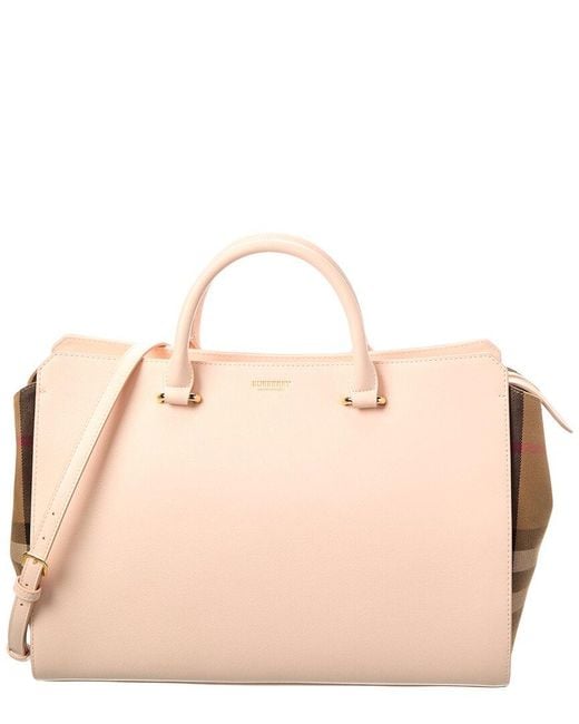 Burberry Natural Check Canvas & Leather Satchels