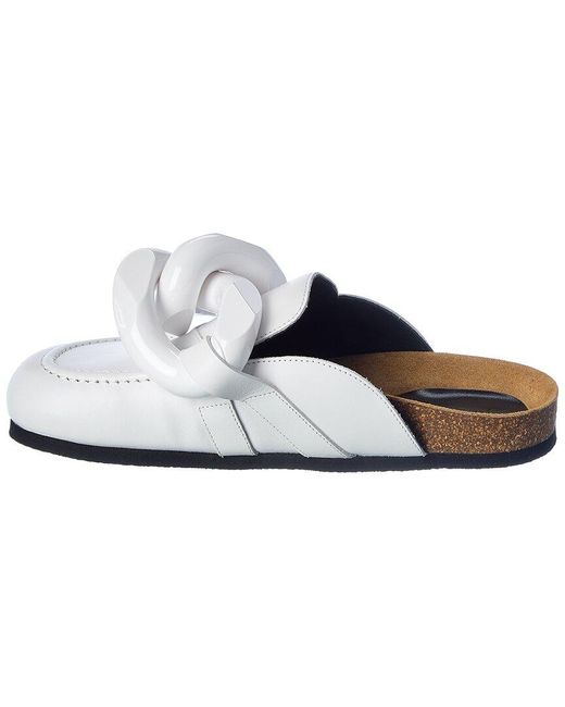 J.W. Anderson White Chain Leather Mule