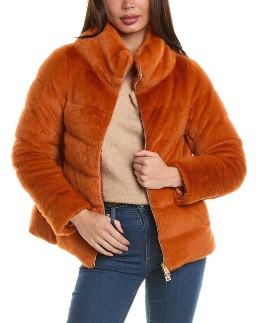 Herno Orange Teddy Coat