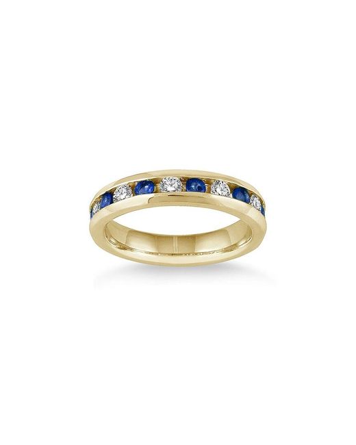 Gem Spark White 14k 1.18 Ct. Tw. Diamond & Sapphire Ring