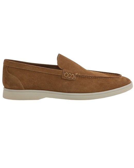 Reiss Brown Kason Leather Loafer for men