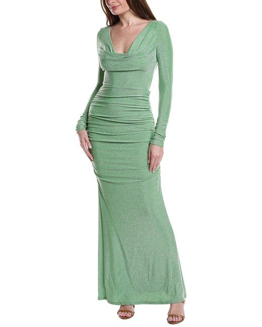 Black Halo Green Rafaela Maxi Dress