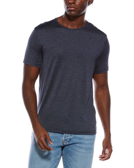 John Varvatos Blue Charles Regular Fit Silk T-Shirt for men