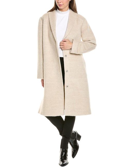 Eileen Fisher Natural Alpaca & Wool-blend Coat