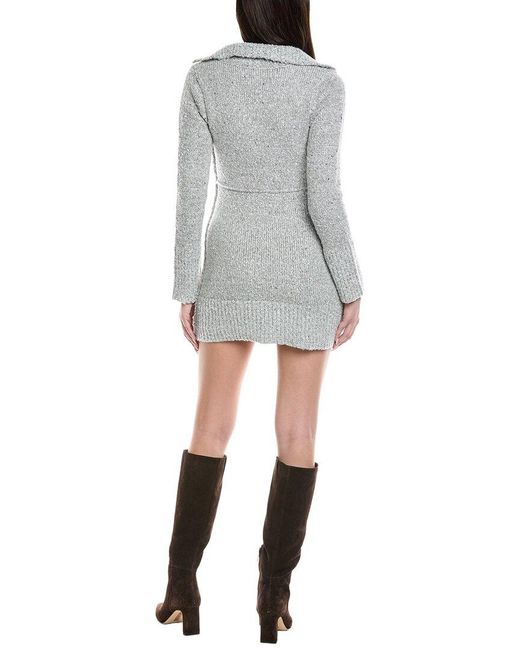 Free People Gray Milena Mini Dress