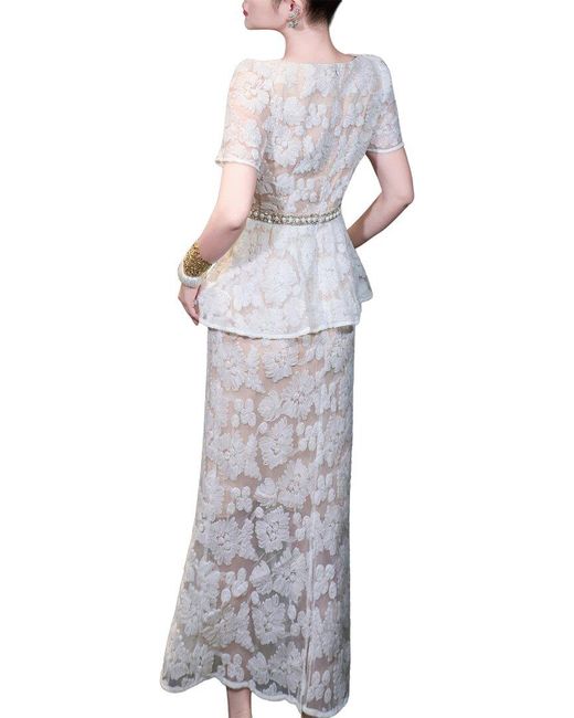 BURRYCO White Short Sleeve Midi Dress