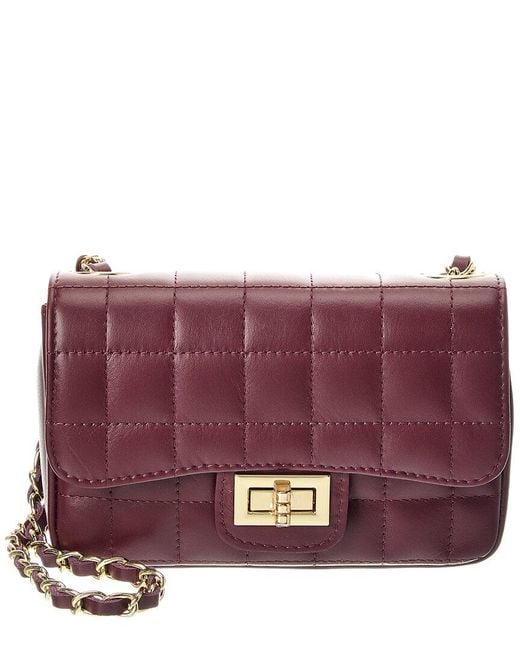Isabella Rossetti Purple Evelyn Leather Quilted Crossbody