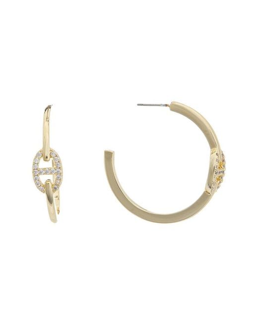 Juvell Metallic 18K Plated Cz Hoops