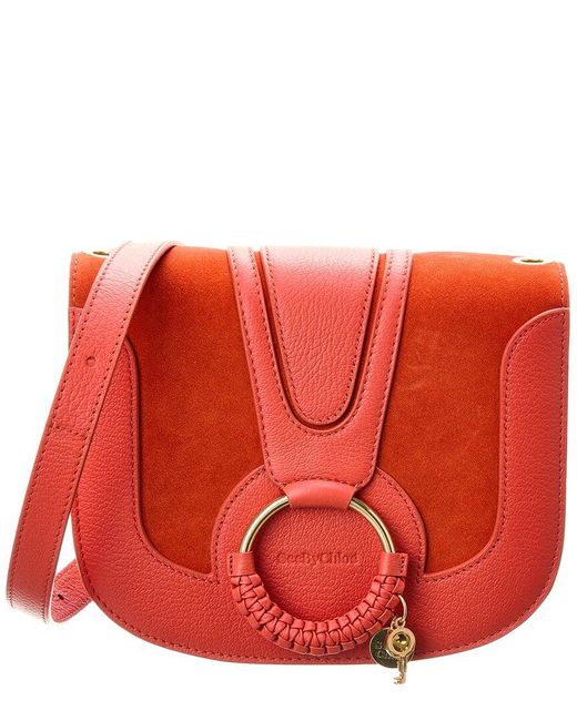 See By Chloé Red Hana Small Leather Crossbody