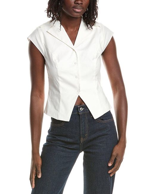 REVERIEE Blue Solid Vest
