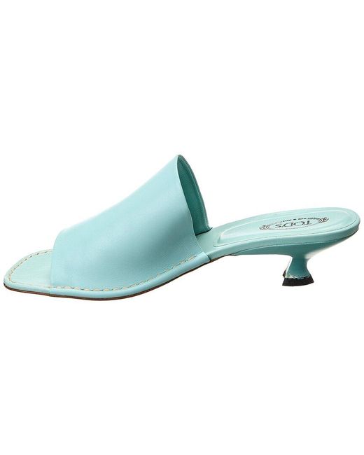 Tod's Blue Tods Leather Sandal