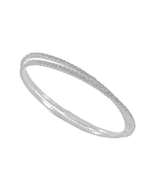 Sabrina Designs Metallic 14K 3.20 Ct. Tw. Diamond Crossover Flexible Bangle Bracelet