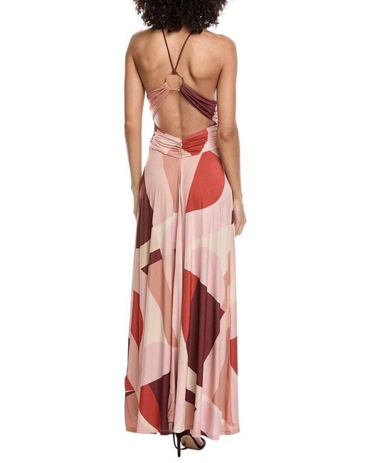 Ba&sh Red Robe Moas Dress