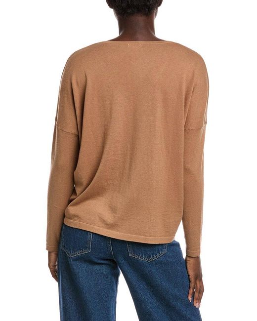 Minnie Rose Blue Cashmere-Blend Sweater