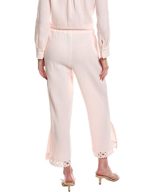 Design History Pink Gauze Lace Pant