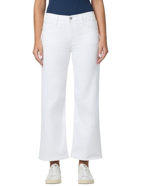 Hudson White Rosalie High-Rise Wide Leg Ankle Jean